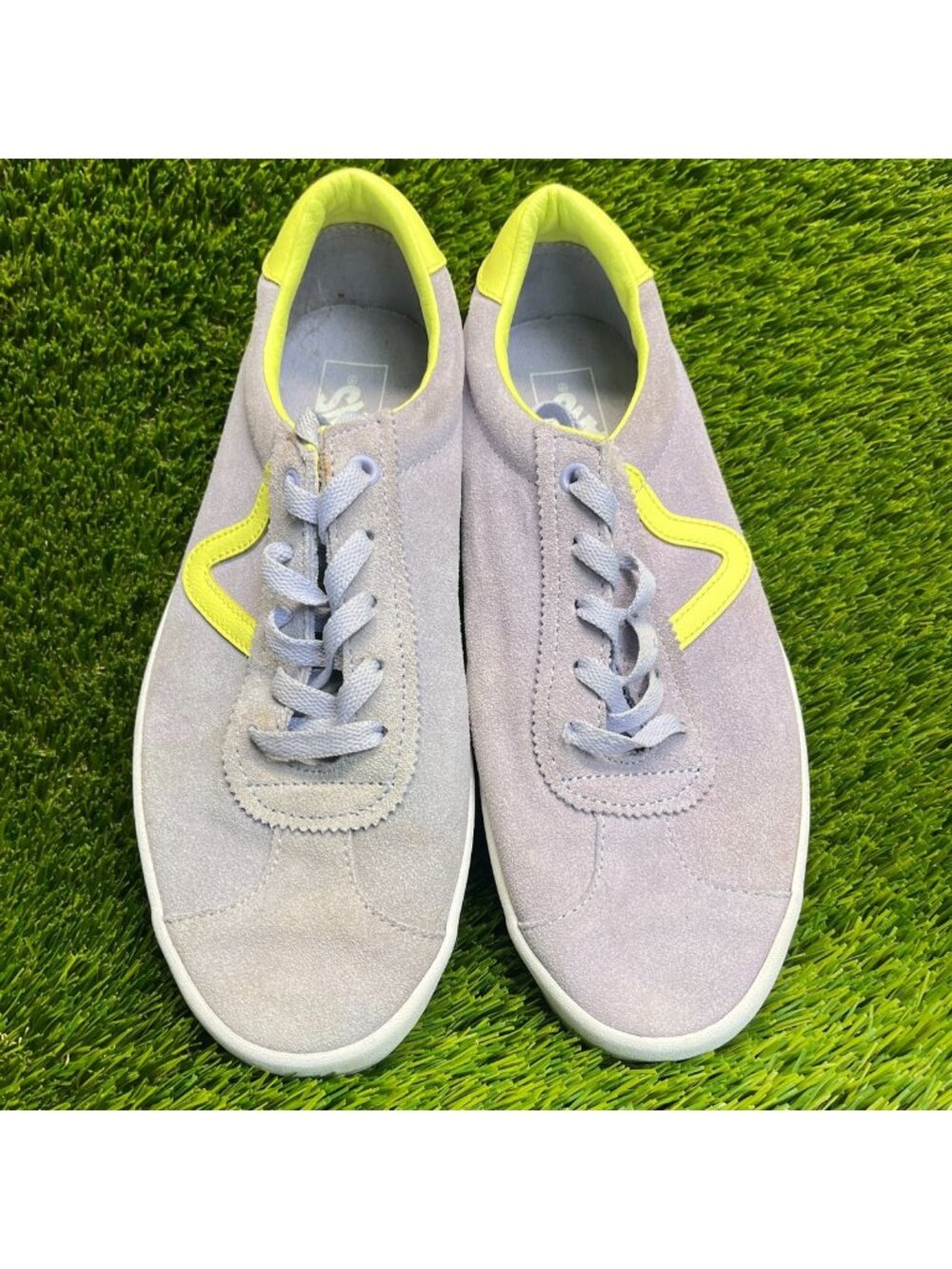 Vans Sport Low Mens Size 9 Womens 10.5 Purple Yellow Athletic Shoes Sneakers - Picture 6 of 12